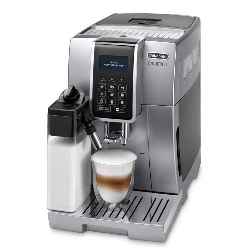 CaffeMatic Dinamica Machine a Café Grain, Machine Expresso et Cappuccino, 1.8L, Argent