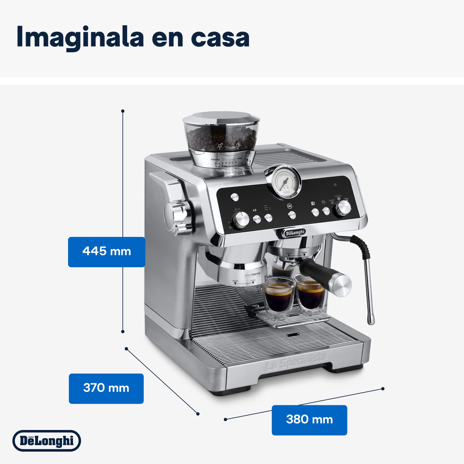 CaffeMatic Specialista Prestigio Machine à café, expresso et cappuccino avec pompe, en grains Métallique