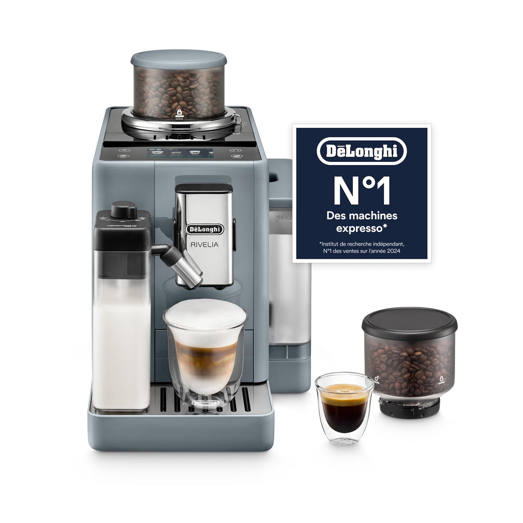 CaffeMatic Rivelia - Perfetto Machine à Café Automatique , Écran Tactile, Gris