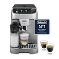 CaffeMatic Magnifica Plus - Perfetto Machine à Café Automatique avec LatteCrema Mousseur à Lait Automatique, Argent et Noir