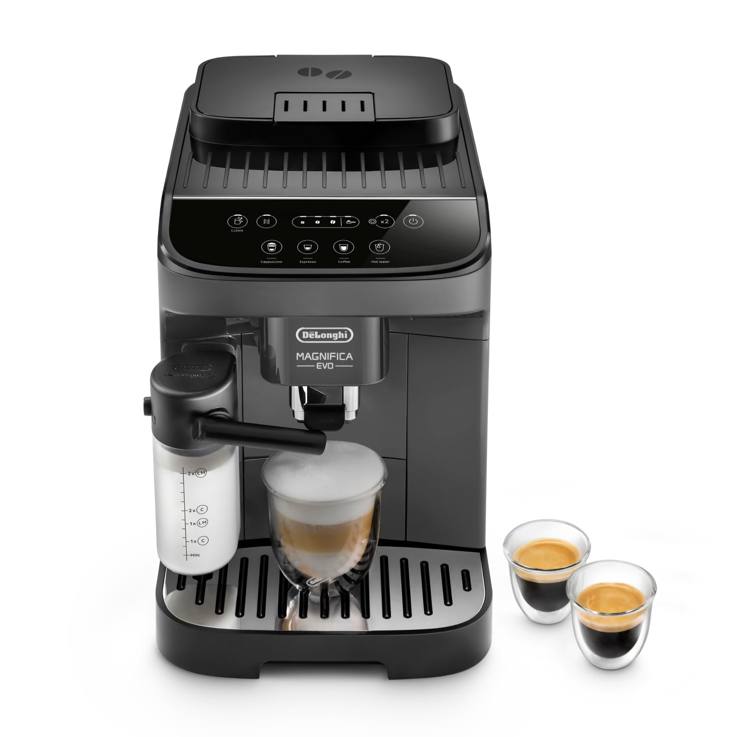 CaffeMatic Magnifica Evo - Perfetto Machine à Café Automatique avec LatteCrema Mousseur à Lait Automatique