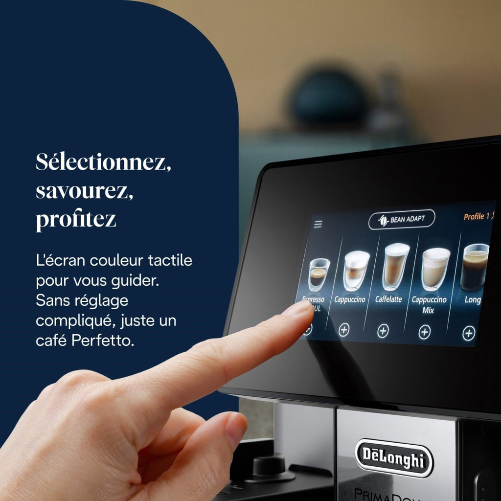 CaffeMatic PrimaDonna Soul - Perfetto Machine à Café Automatique, Argent et Noir