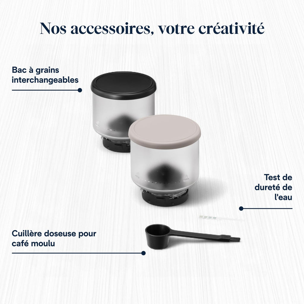 CaffeMatic Rivelia - Perfetto Machine à Café Automatique, Mousseur à Lait Classique, Beige
