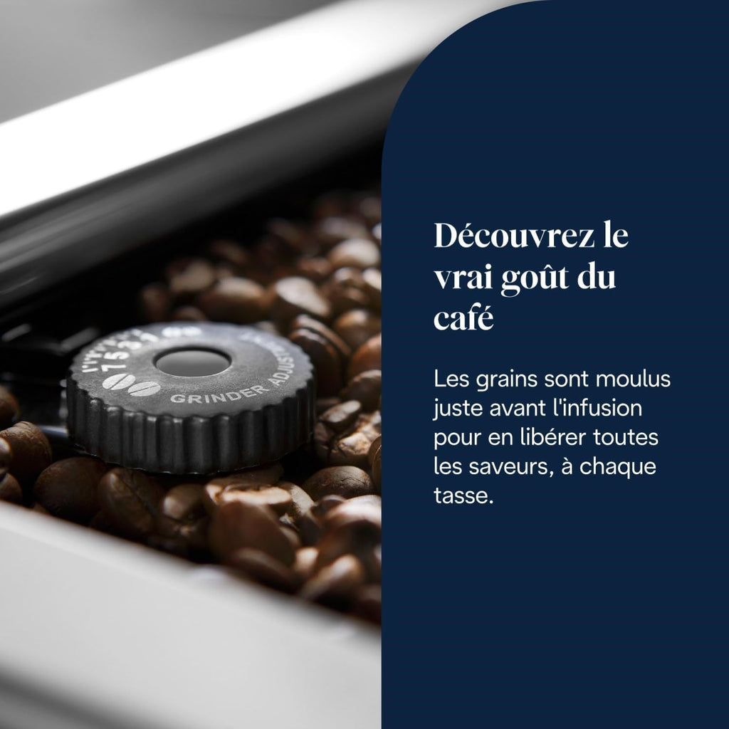 CaffeMatic PrimaDonna Soul - Perfetto Machine à Café Automatique, Argent et Noir