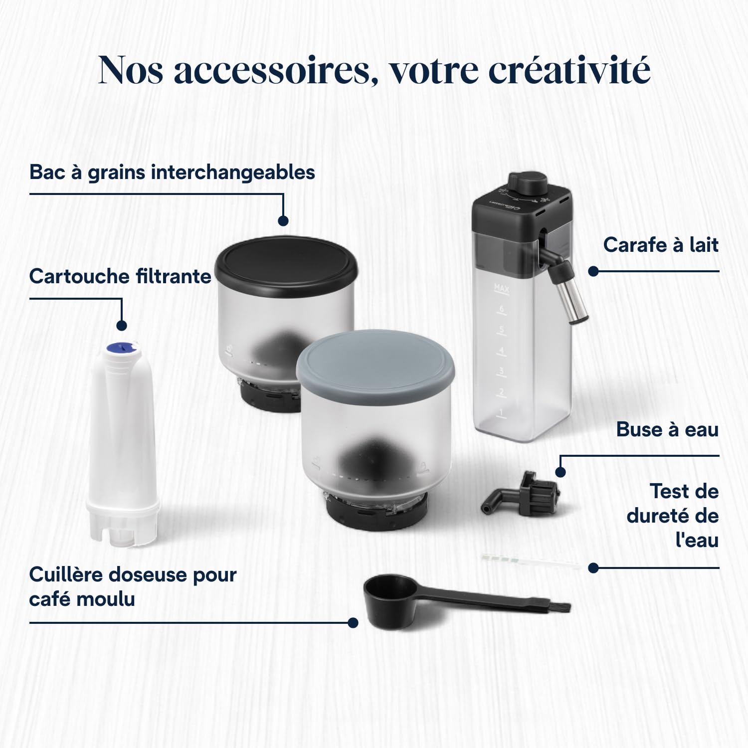 CaffeMatic Rivelia - Perfetto Machine à Café Automatique , Écran Tactile, Gris