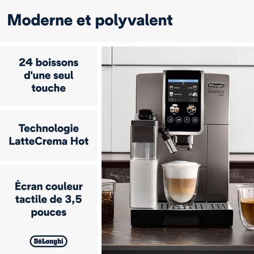 CaffeMatic Dinamica Plus ECAM machine à café Entièrement automatique Machine à café 2-en-1, Noir