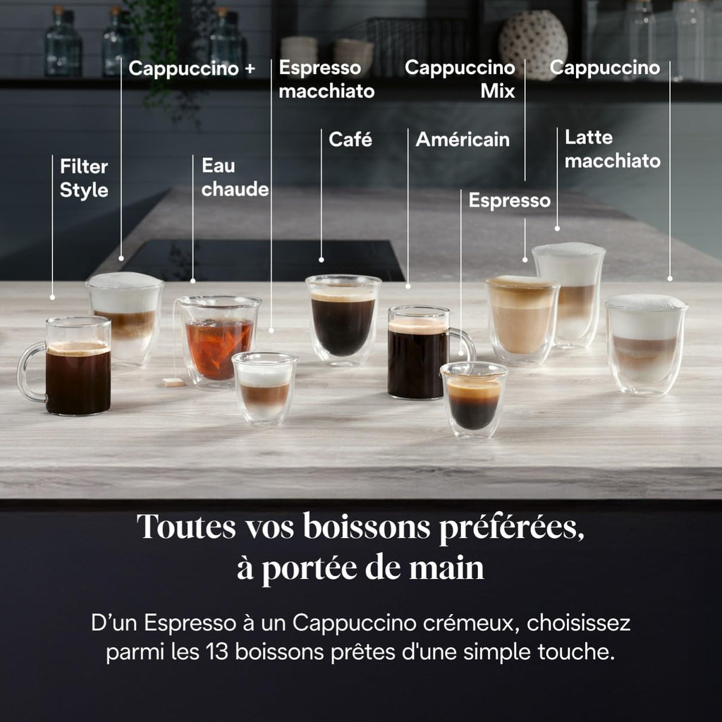 CaffeMatic Magnifica Evo Next - Perfetto Machine à Café Automatique avec LatteCrema