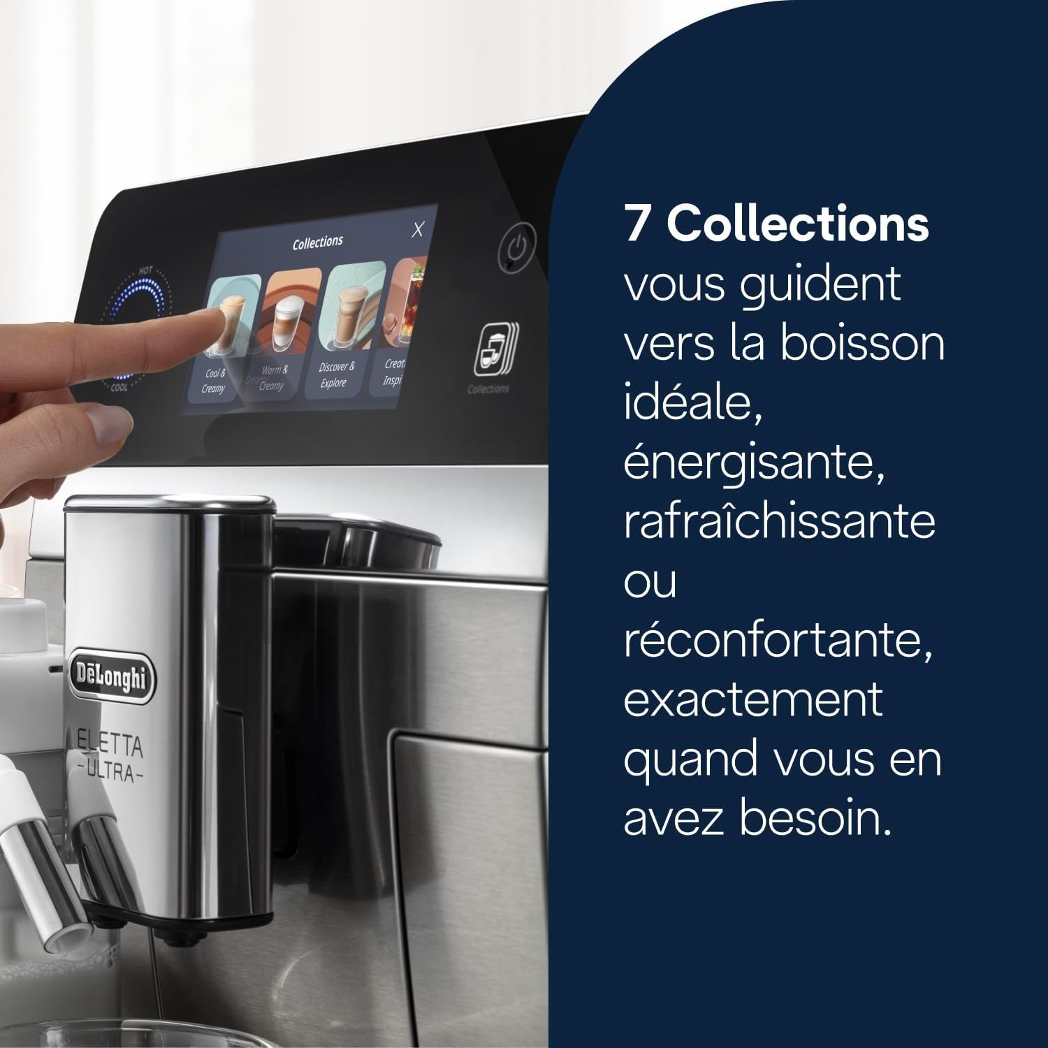 CaffeMatic Eletta Ultra - Perfetto Machine à Café Automatique, LatteCrema Mousseur à Lait Automatique, Métal