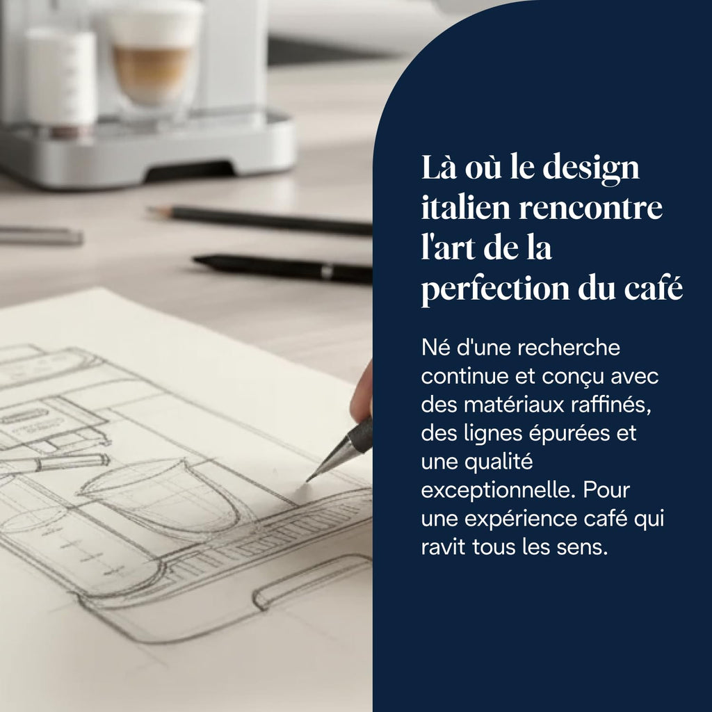 CaffeMatic Magnifica Evo Next - Perfetto Machine à Café Automatique avec LatteCrema Mousseur, Argent et Noir