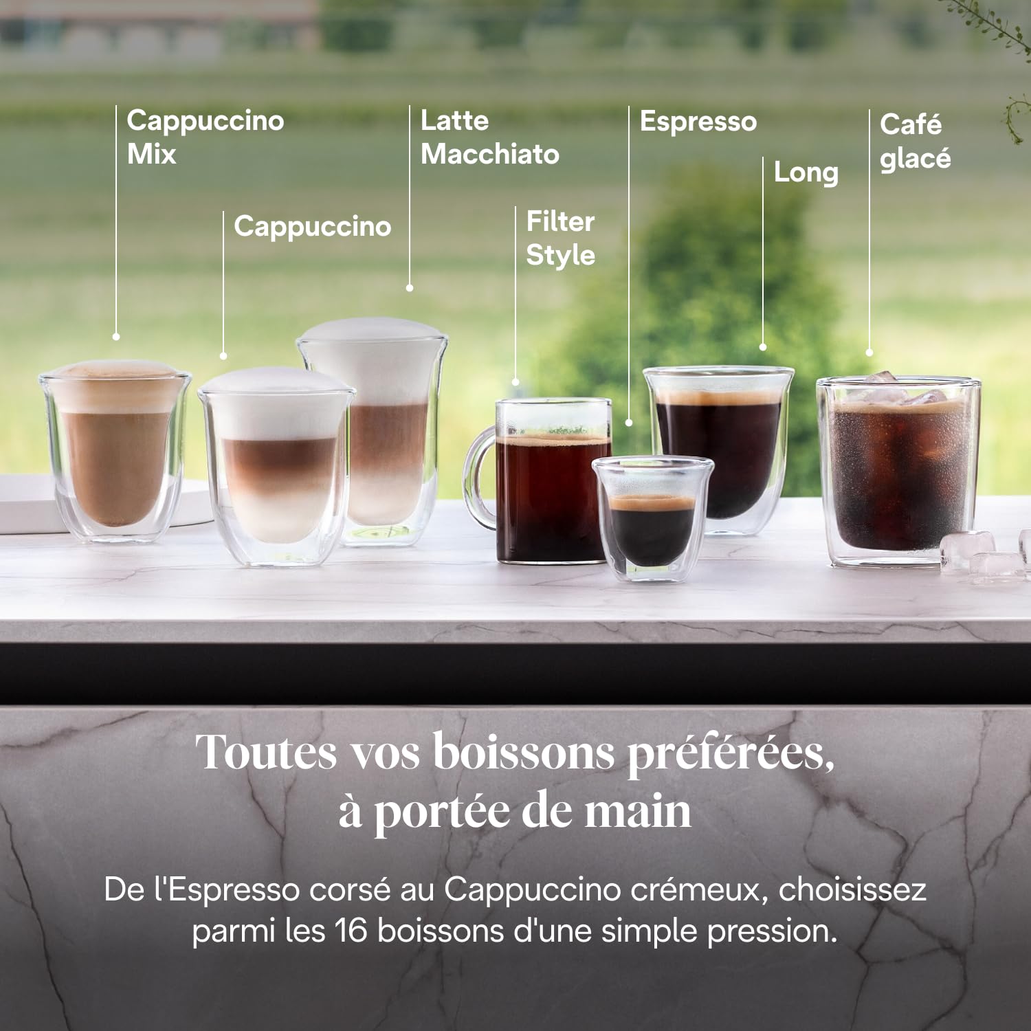 CaffeMatic Rivelia - Perfetto Machine à Café Automatique , Écran Tactile, Gris
