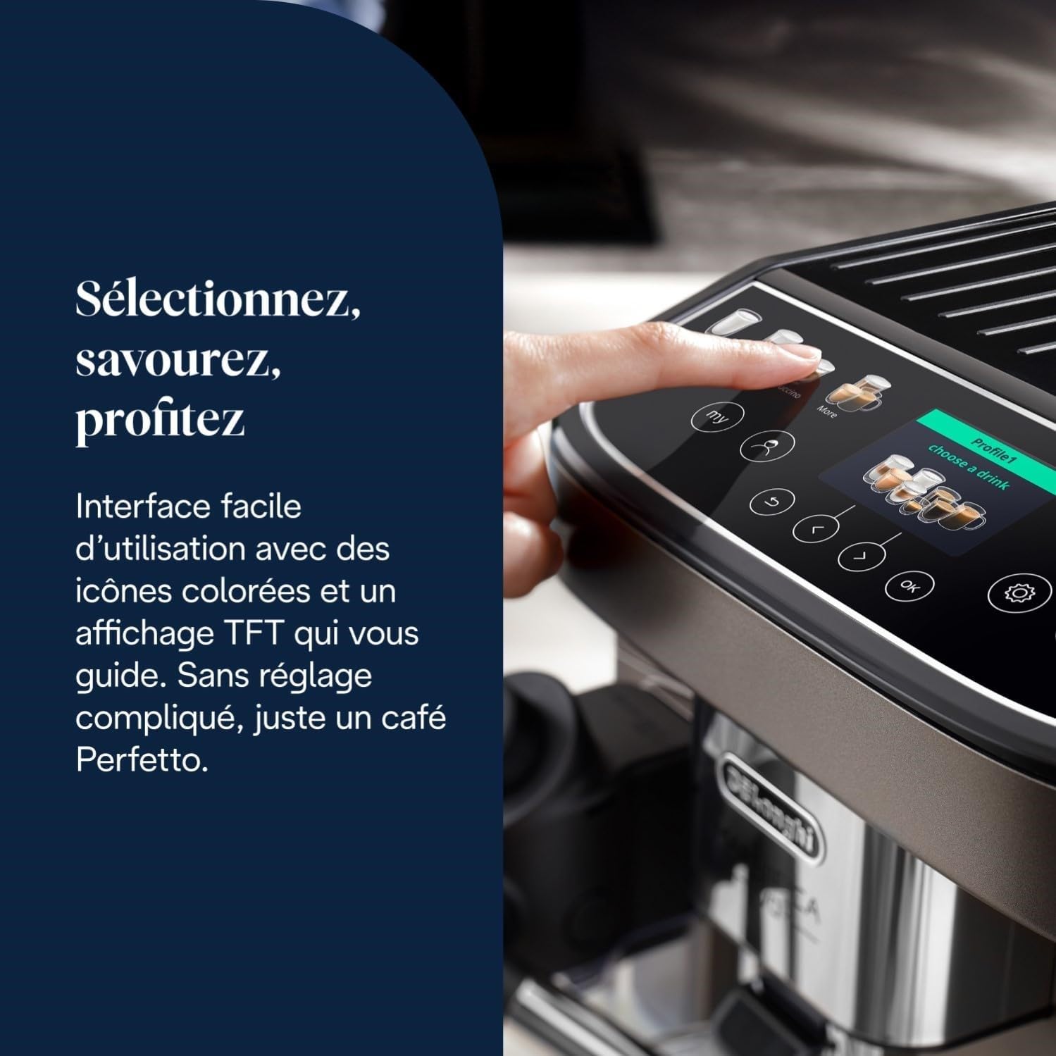 CaffeMatic Magnifica Evo Next - Perfetto Machine à Café Automatique avec LatteCrema