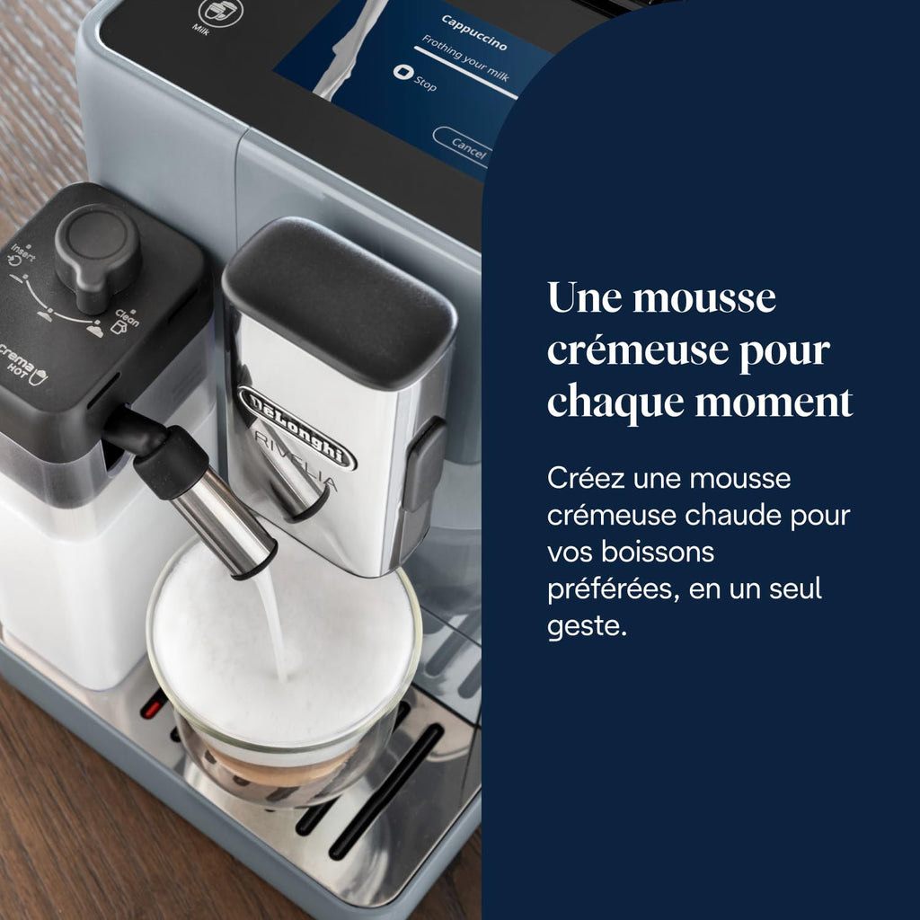 CaffeMatic Rivelia - Perfetto Machine à Café Automatique , Écran Tactile, Gris