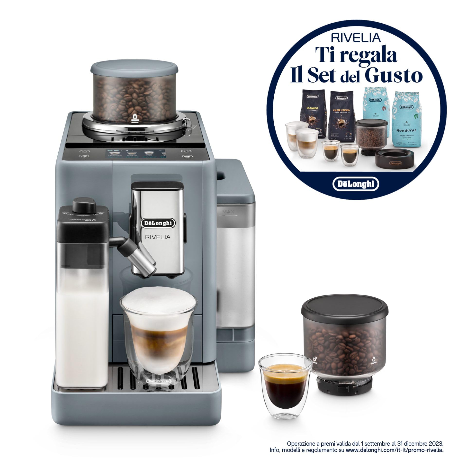 CaffeMatic Rivelia Automatique Grains de café, Gris