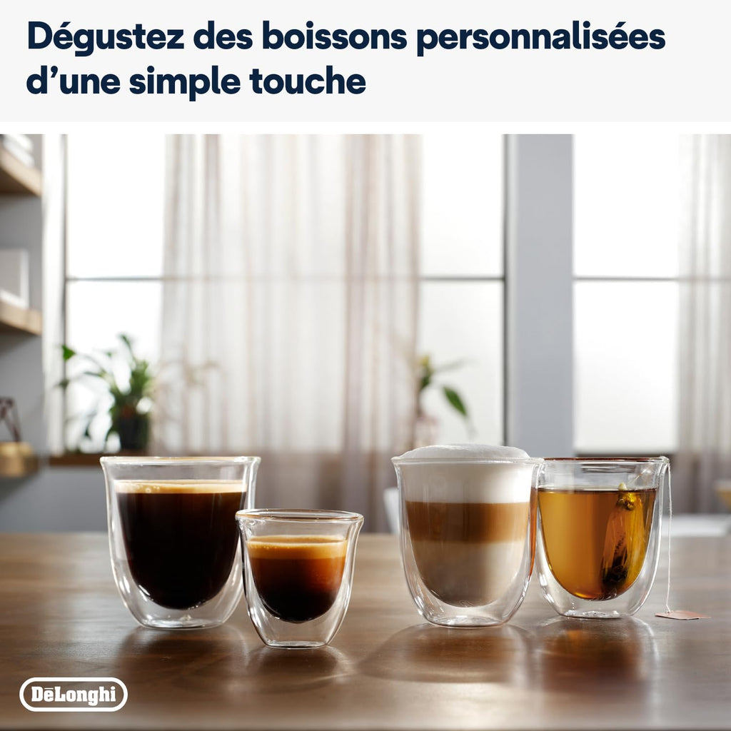CaffeMatic Magnifica Evo - Perfetto Machine à Café Automatique avec LatteCrema Mousseur à Lait Automatique